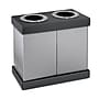 Alpine Industries Plastic 2-Compartment Indoor Trash Can and Recycling Bin, 28 Gallon, Gray (ALP471-02-BLK)~#|#~77DB8BBA-D4CE-4D2B-90F4F212EAF3C175_sc7