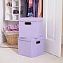 Household Essentials Medium Stackable Folding Fabric Storage Bin, 11" x 11.4"x 11.4", 24.75 Qt., Purple, 2/Pack (814-1)~#|#~77E143E8-FC03-4D47-B9C1032279164FE0_sc7