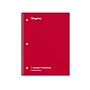Staples 1-Subject Notebook, 8" x 10.5", College Ruled, 70 Sheets, Red (ST27503C)~#|#~77E2C14D-1F3D-4E9D-81F288CD80292A98_sc7
