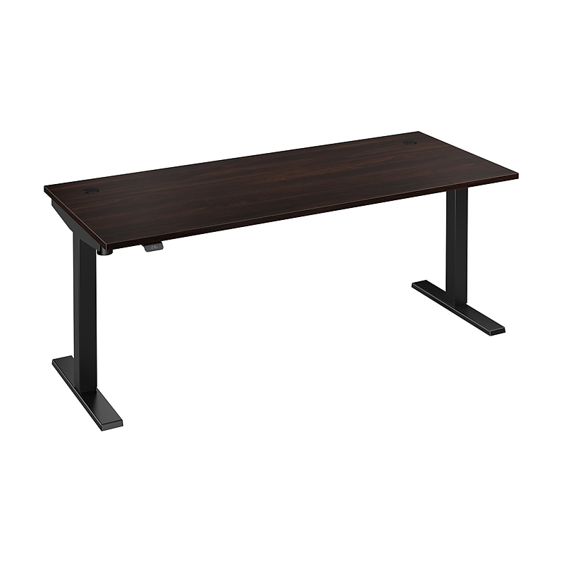 Bush Business Furniture Move 40 Series 72"W Adjustable Standing Desk, Black Walnut/Black (M4S7230BWBK) image 1