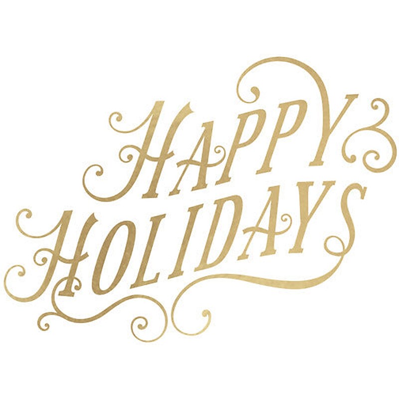 RoomMates Happy Holidays Contemporary Wall Decal Set, Holiday (RMK5180SCS) image 1