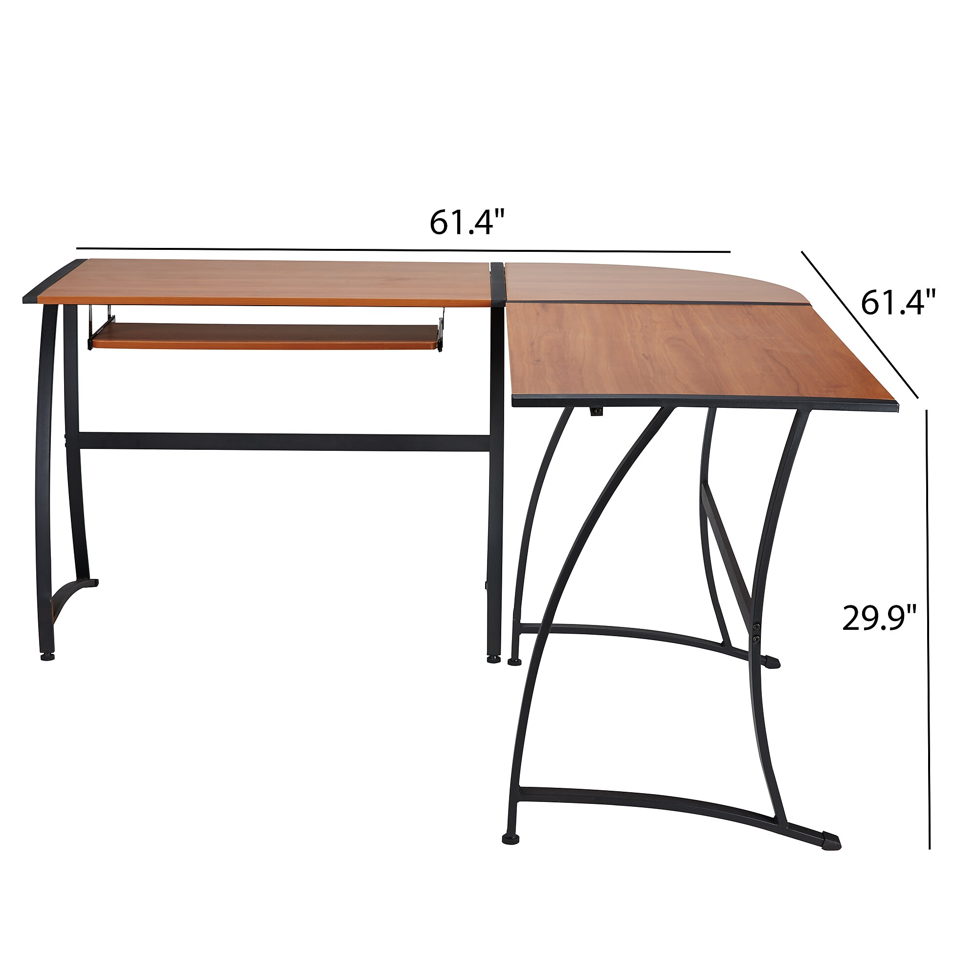 Staples Gillespie 62″ W L-Shaped Computer Desk, Sonoma Cherry (ST28189-CC) Sansujyuku sansujyuku.com