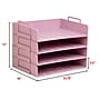 Staples Plastic Side Loading Stackable Letter Tray, Letter Size, Dusty Pink, 4/Pack (ST63888)~#|#~77F7921F-9F88-47B5-B362F9A95BC86059_sc7