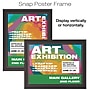 Excello Global Products Snap Frame Poster Holder, 8.5" x 11", Wall Mounted, Black Metal (SF-8511-BLK)~#|#~77F86C21-8CD5-4BEF-9BCCD51ACA979908_sc7