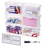 Bostitch Konnect Nest Stackable Boxes, 5.2" x 3.5" x 2.7", Index Size, Clear, 6/Pack (23231-6PK)~#|#~77FB27A5-ECF1-4CED-9441BD055E1B6848_sc7