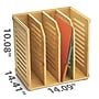 Officemate 4-Compartment Stackable Bamboo Desk Organizer, Natural Wood (71006)~#|#~77FD06DB-79CC-4113-924A98EFD0A1875F_sc7