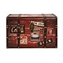 Household Essentials Medium Decorative Storage Trunk, Faux Leather and Metal Accents, Antique Brown (HH9245-1)~#|#~7802038C-2130-4E10-882AAB9A2A71CB2D_sc7