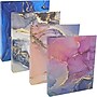 Global Printed Products Marble 1" 3-Ring Non-View Binders, Multicolored, 4/Pack (GPP-0096-A)~#|#~78062A6F-AF76-4AAE-B1C646E6C1EAF7C5_sc7