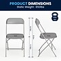 Flash Furniture HERCULES Plastic Folding Chair, Gray, 10/Pack (10LEL3GREY)~#|#~78077908-3826-4713-B39211BC8F6552B1_sc7