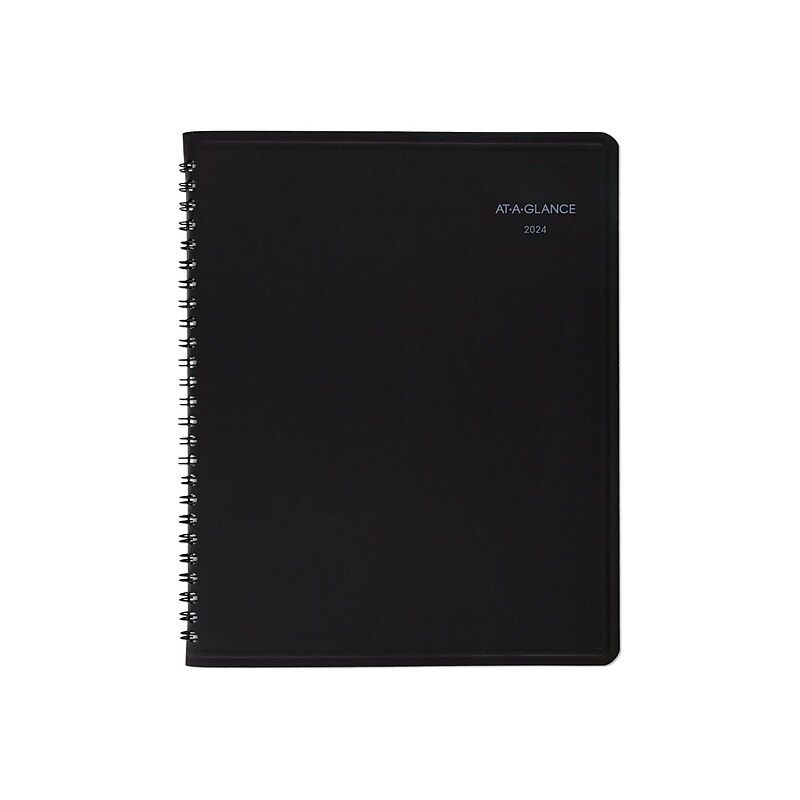 2024 AT-A-GLANCE QuickNotes 7" x 8.75" Monthly Planner, Black (76-08-05-24) image 1