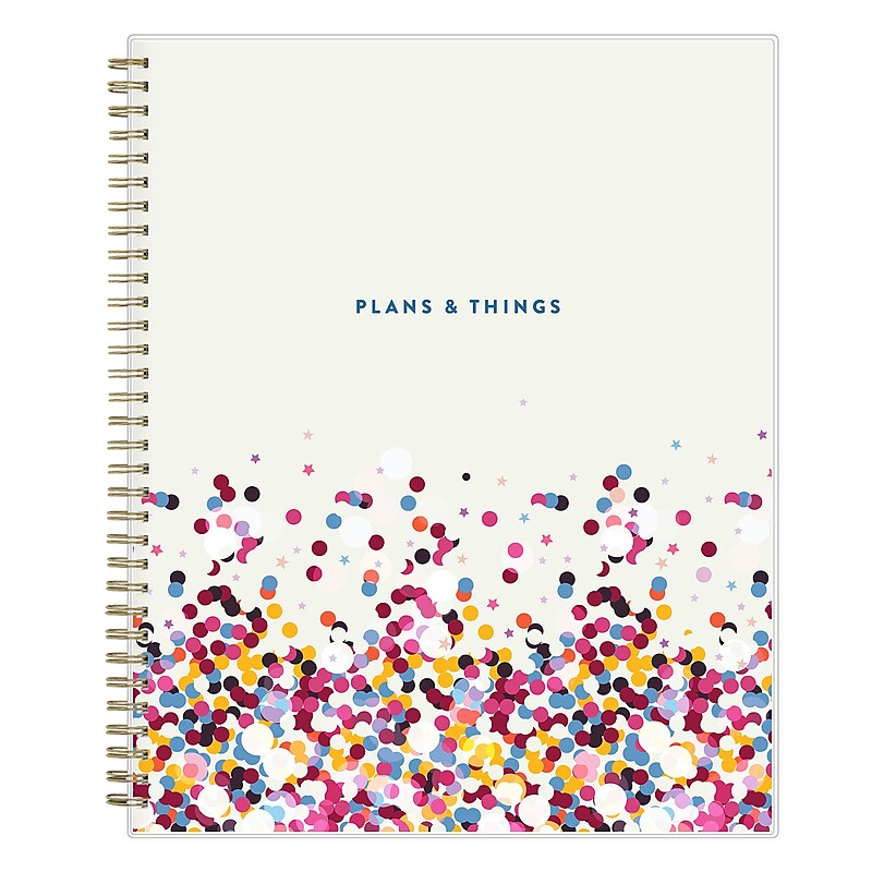 2025-2026 Blue Sky Star Confetti 8.5" x 11" Academic Year Weekly & Monthly Planner, Plastic Cover, Multicolored (136609-A26) image 1