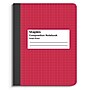 Staples Composition Notebook, 7.5" x 9.75", Graph Ruled, 80 Sheets, Red/White (ST55069)~#|#~7819E20F-4622-4644-968527CB844B676E_sc7