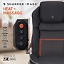 Sharper Image S-650 Heated Ergonomic Faux Leather Swivel Executive Massage Chair, Black (53489-BLK)~#|#~781AA62E-A5F8-41F2-B23A2A55BBBC800B_sc7