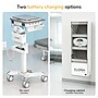 Mount-It! MedHub Powered Compact Medical Cart Workstation with Power Kit and Built-In Power Strip, White/Gray (MI-16056)~#|#~781EBF53-AA7E-476E-98CF91EE39692D59_sc7