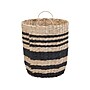 Household Essentials Multi Black Band Wicker Basket with Handles, Light Beige/Black (ML-6725)~#|#~78210282-53D3-4D17-A9C914E7413656EB_sc7