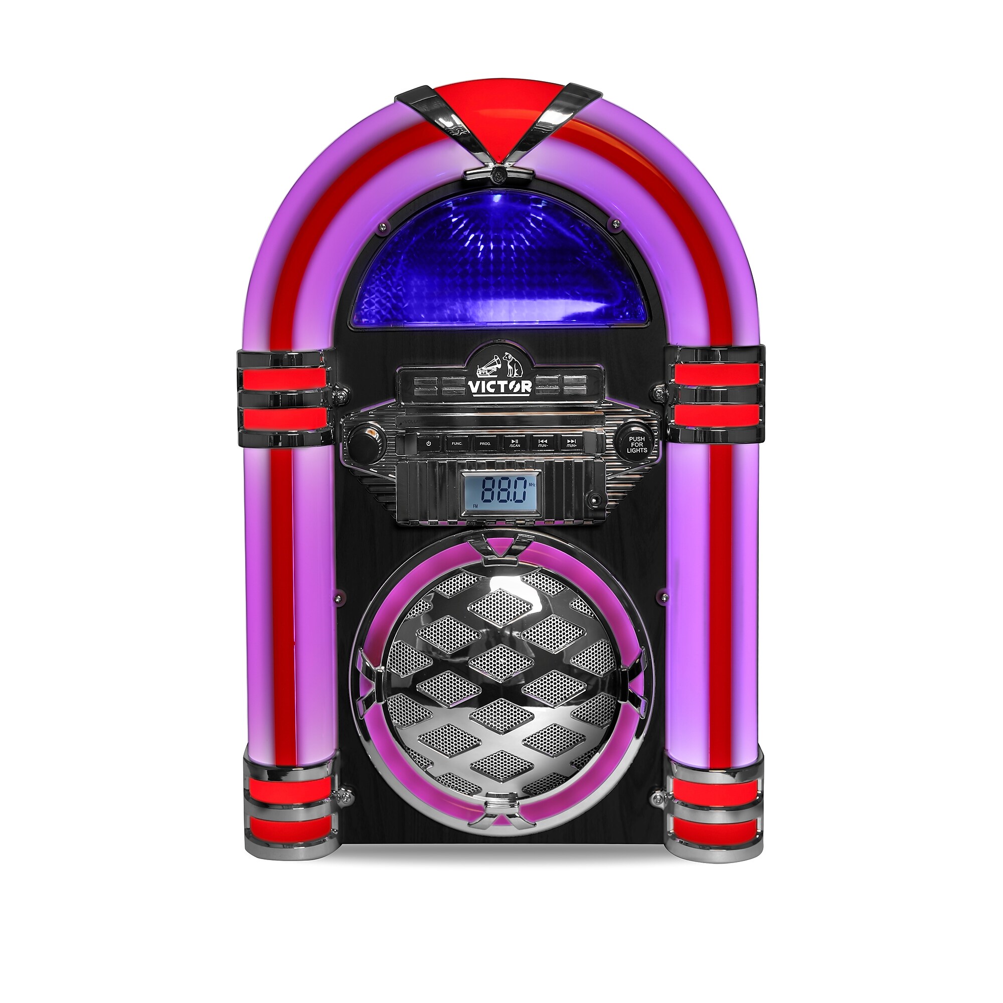Victor Wilshire Desktop Bluetooth Jukebox Speaker, Black (VDTJ-1450-BK) Simolary simolary.com