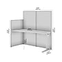 Bush Business Furniture Office in an Hour 63"H x 65"W Cubicle Panel Workstation, Pure White (WC36192-03K)~#|#~7823B22A-58B3-4199-B36EA757DF5A3016_sc7