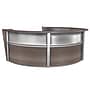 Regency Marque 142"W Curved Reception Desk Workstation, Driftwood Gray (77314GY)~#|#~782CCAA2-2C23-4645-A44F43F31BFCB4AE_sc7
