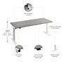 Bush Business Furniture Move 40 Series 72"W Electric Adjustable Standing Desk, Platinum Gray (M4S7230PGWK)~#|#~782F9060-ABBD-406F-85A575C99264C8C0_sc7