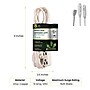 GoGreen Power 8' Extension Cord, 3-Outlet, 16 AWG, White (GG-19608)~#|#~7830EB6E-87E3-49F2-8071C67B219E506E_sc7