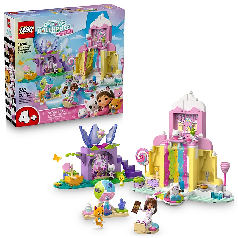 LEGO Gabbys Dollhouse Sweet Treat Mountain & Kitty Garden, 263 Pieces (11205) image 1