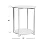 Household Essentials Jamestown 20"Dia. Laminate Round End Table, Scandinavian White/White (8200-1)~#|#~78325F0C-A2F5-4635-A96F37845773FFBF_sc7