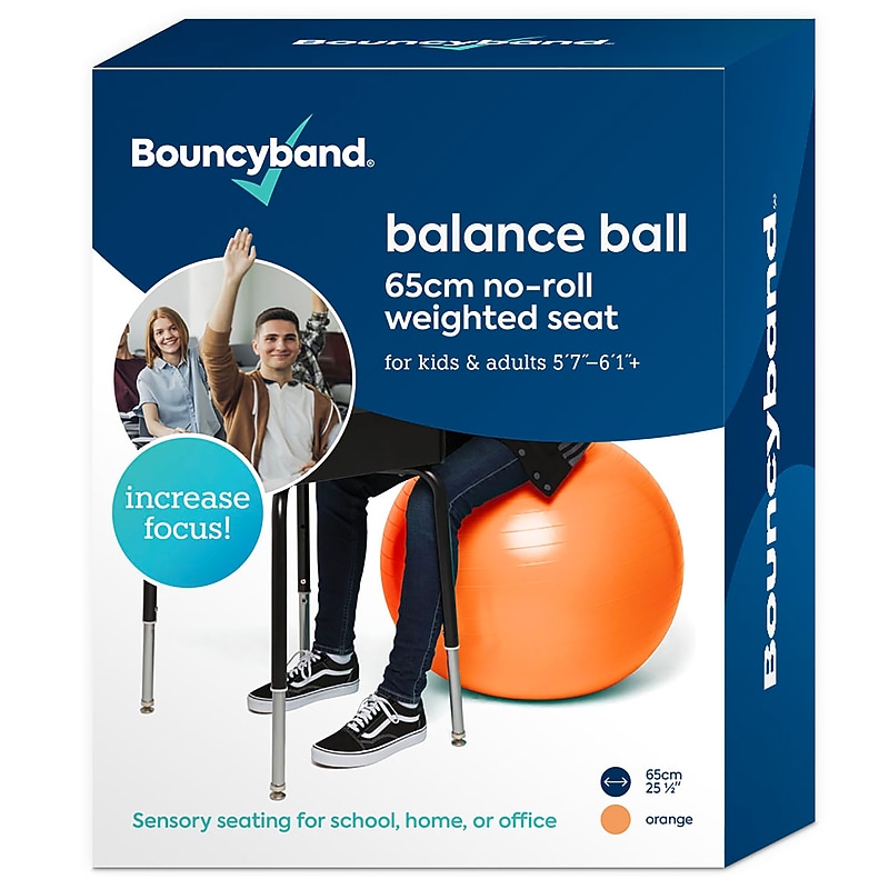 Bouncy Bands Balance Ball, 65cm, Orange (BBAWBS65OR) image 1