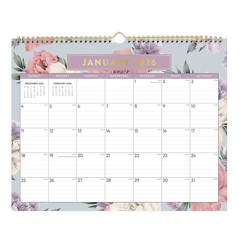 2026 Blue Sky Tula 15" x 12" Monthly Desk Calendar (144076-26) image 1