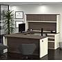 Bestar Prestige Plus 72"W U-Shaped Executive Desk with 2 Pedestals and Hutch, Antigua (99853-52)~#|#~784125F0-C3AA-475B-8E72828AE548958C_sc7