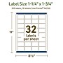 Avery Dissolvable Rectangle Multipurpose Labels, 1.25" x 1.75", Off-white, 320/Pack (94226)~#|#~7841BFAE-C9A6-470B-A980D0742E0AC431_sc7