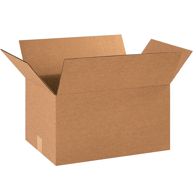 17" x 12" x 10" Heavy Duty Shipping Boxes, 32 ECT, Brown, 25/Bundle (171210) image 1