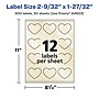 Avery Pearlized Ivory Heart Shaped Multipurpose Labels, 2-9/32" x 1-27/32", Ivory, 600/Box (94603)~#|#~78465C9D-7755-40EC-B2FD539F01623158_sc7