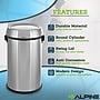 Alpine Industries Three-Stream Trash/Compost/Recycling Station, 51-Gallon, Stainless Steel (ALP470-65L-1-R-T-CO)~#|#~78482A19-F4BB-41C9-9B48B8F9357B2F0C_sc7