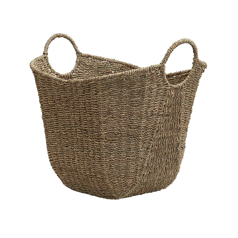 Household Essentials Woven Storage Wicker Basket with Handles, Natural (ML-4005) image 1