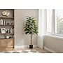 Monarch Specialties Inc. 52" Artificial Rubber Tree in Pot (I 9514)~#|#~784C0492-C709-42A7-BC19A526F98DBD36_sc7