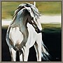 Amanti Art Portrait of Dakota the Horse by Sydney Edmunds Framed Canvas Wall Art Print, 30" x 30" (A42678027423)~#|#~78568E9A-2473-4591-999088F48FB38FF2_sc7