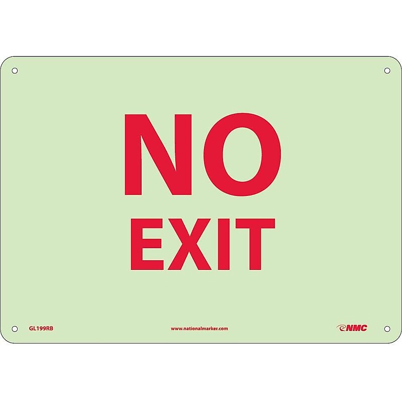 No Exit, 10X14, Rigid Plasticglow image 1