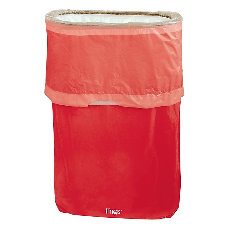 Party City Plastic Indoor/Outdoor Trash Can, 13 Gallon, Red (AM130109-40) image 1