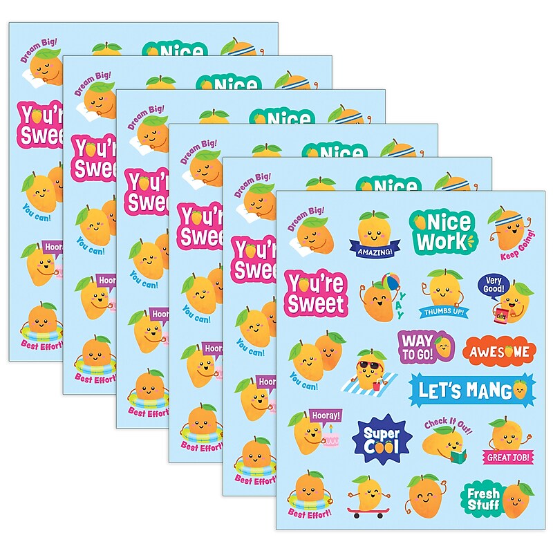 Teacher Created Resources Mango Smelly Stickers, Multicolored, 126/Pack, 6/Packs/Bundle (TCR9458-6) image 1