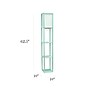 Simple Designs Etagere Organizer 62.5" Floor Lamp with Rectangular Shade, Aqua (LF1037-AQU-CCLB)~#|#~786352D6-BC57-43F7-A5F47CC5766387A2_sc7