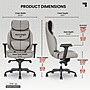 Sharper Image Algrove Comfort-X Ergonomic Swivel Executive Massage Chair, Gray/Black (60117-GRYBLK)~#|#~786537DD-91D4-4BD9-99139AF35DCA1DDE_sc7