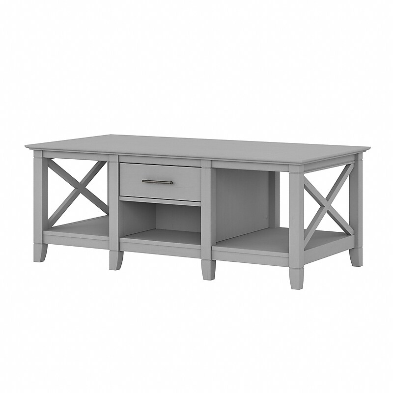 Bush Furniture Key West 47" x 24" Coffee Table, Cape Cod Gray (KWT148CG-03) image 1