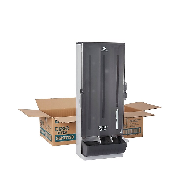 Dixie Ultra SmartStock Series-O Classic Knife Dispenser by GP PRO, Translucent Black (SSKD120) image 1
