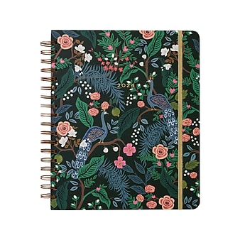 2023-2024 Rifle Paper Co. Peacock 8.25" x 10" Academic Weekly & Monthly Planner, Multicolor (PLS017)