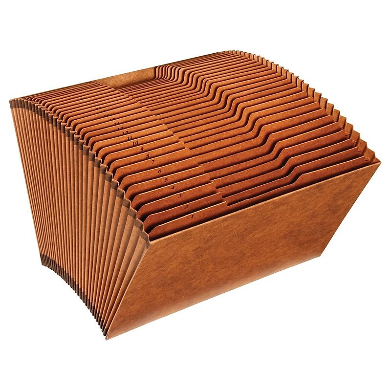 Pendaflex Heavy Duty Reinforced Paper Stock Accordion File, Numerical Index, 31-Pocket, Legal, Brown, Each (R219DHD) image 1