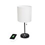 Creekwood Home Oslo 19.50" LED Table Lamp with USB Port, Black/White (CWT-2011-BA)~#|#~7869D38C-0E08-400C-BCB0FF714BB09D1A_sc7