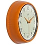 Infinity Instruments Round Retro Wall Clock, Aluminum, 9.5" (10940-ORANGE)~#|#~786BEC40-3B23-4F1E-84AA66EF2E95A11D_sc7