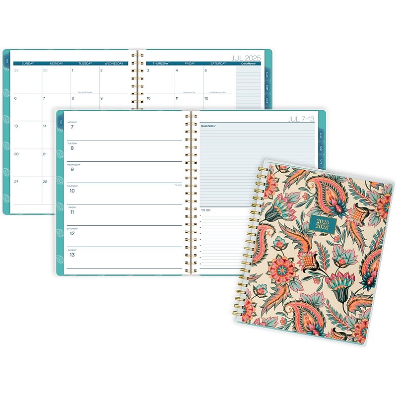 2025-2026 Cambridge Cici 8.5" x 11" Academic Weekly & Monthly Planner, Laminated Cover, Multicolor (1743-905A-26) image 1