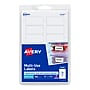 Avery Laser/Inkjet Multipurpose Labels, 3/4" x 1-1/2", White, 504 Labels/Pack (5430)~#|#~7870FA92-DC24-4248-A14BC8B5EC27723D_sc7