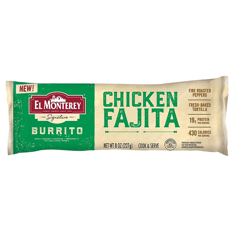 El Monterey Chicken Fajita Burrito, 8 oz, 12/Pack (220-02480) image 1